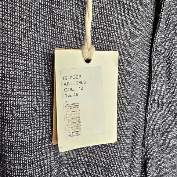 Eredi Pisano Academy Dress Pants Size 46EU 30US Slim Fit Black White Heather New - Picture 5 of 7